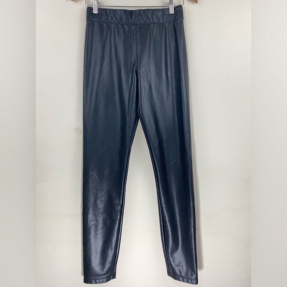 MAX Edition Women’s Faux Leather High Rise Pull-On Stretch Leggings - Size M - Picture 2 of 8